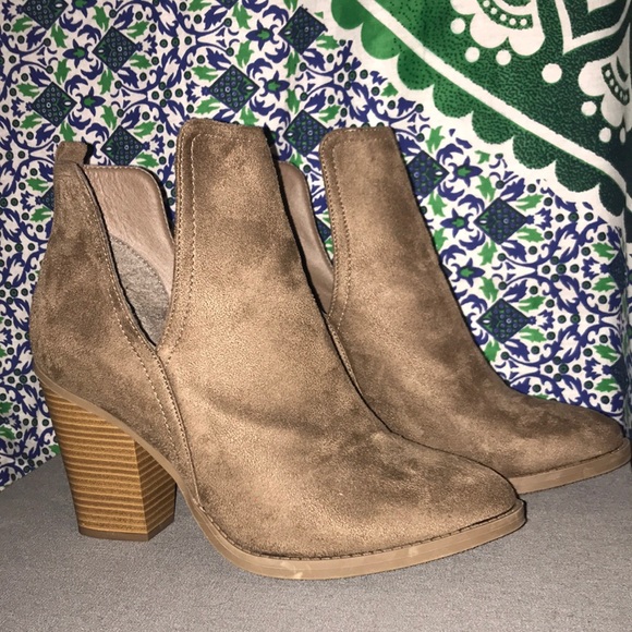Charlotte Russe Shoes - Faux Suede Ankle Boot